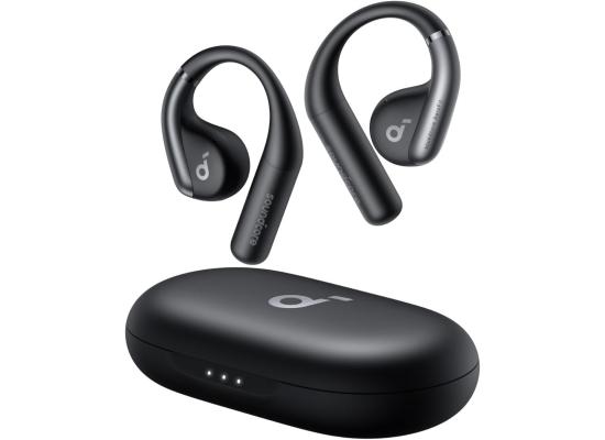 Anker Soundcore  AeroFit Open-Ear Headphones, Ultra Comfort, Snug Fit, Ergonomic Ear Hook, Balanced Sound, IPX7 Waterproof, 42H Playtime, Small-Ear Friendly, App Control, Clear Calls, Wireless Earbuds - Black